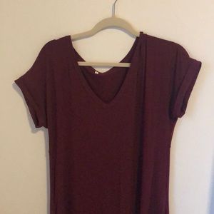 Maroon maxi dress